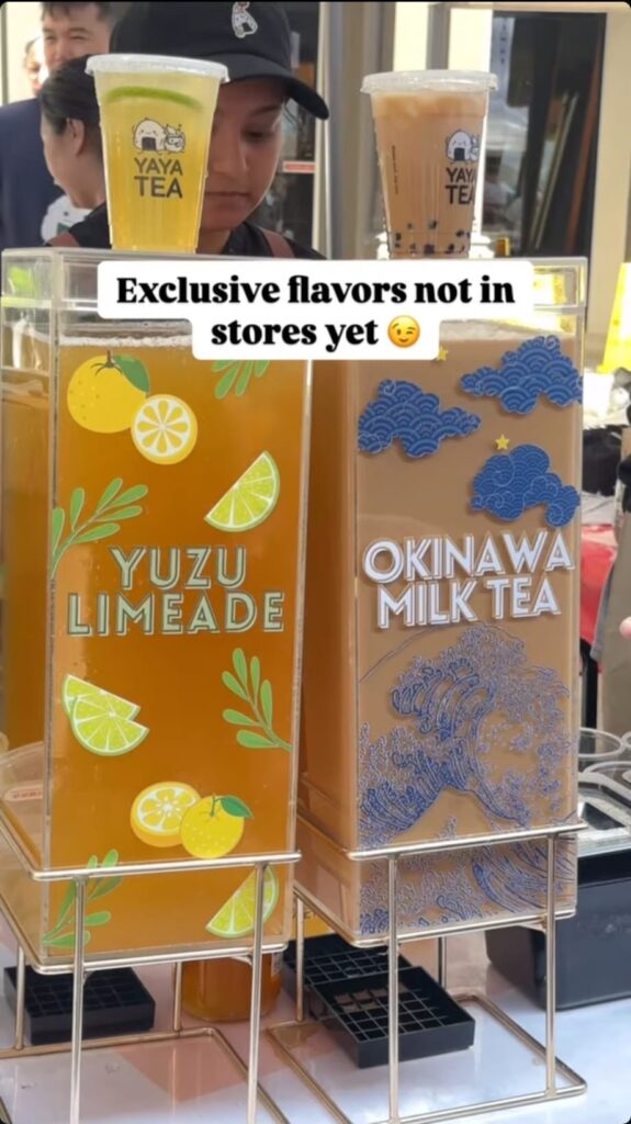 Japanese Inspired Drink Options- Yuzu Limeade and Okinawa Milk Tea
